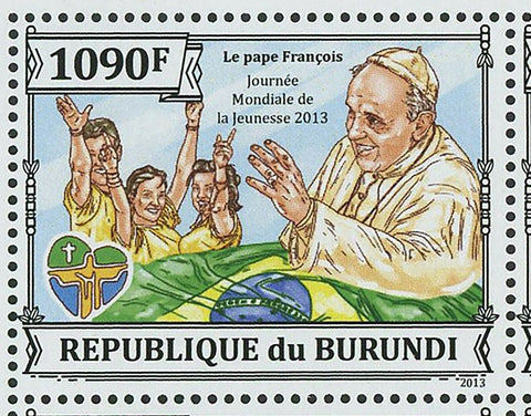 Pope Francis Stamp Visit To Brazil Vatican Catholic Church S/S MNH #3303-3306