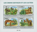 Wild Dogs Stamp Cactus Plant Lycaon Pictus Cylindropuntia Fulgida S/S MNH #3228