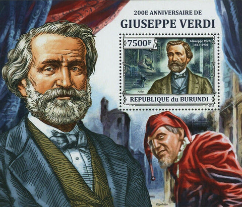 Giuseppe Verdi Stamp Aida Rigoletto Italian Composer Opera S/S MNH #3262 /Bl.376