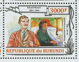 Edvard Munch Le Cri Le Faucheur Rouge et Blanc Art Souvenir Sheet MNH #3108-3111