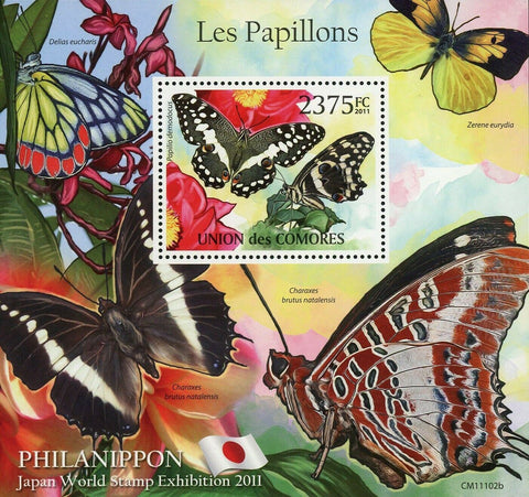 Butterflies Stamp Delias Eucharis Papilio Demodocus S/S MNH #2993 / Bl.620