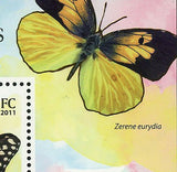 Butterflies Stamp Delias Eucharis Papilio Demodocus S/S MNH #2993 / Bl.620