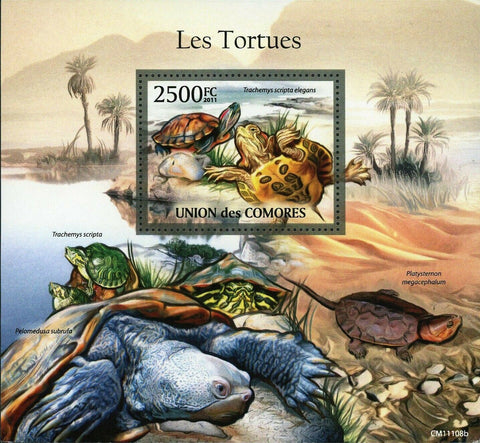 Turtles Stamp Trachemys Scripta Pelomedusa Subrufa S/S MNH #3012 / Bl.624