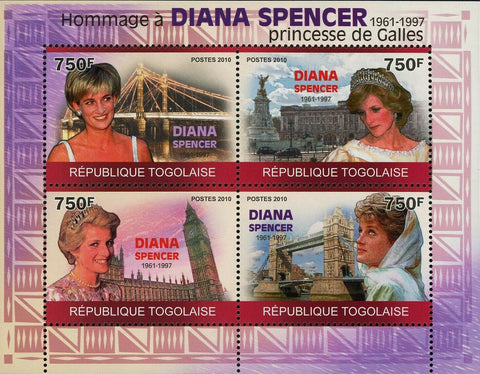 Diana Spencer Stamp Princess Diana Royal Family S/S MNH #3549-3552