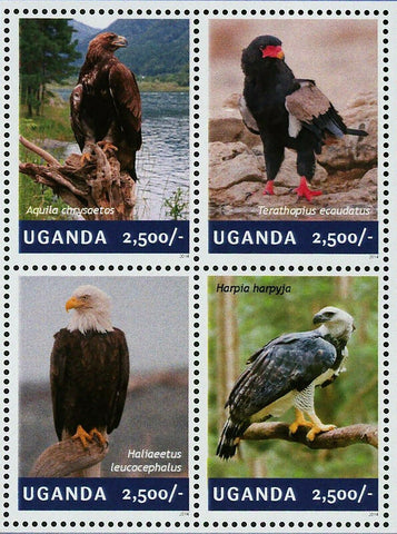 Eagles Stamp Bird Aquila Chrysaetos Harpia Harpya S/S MNH #3260-3263