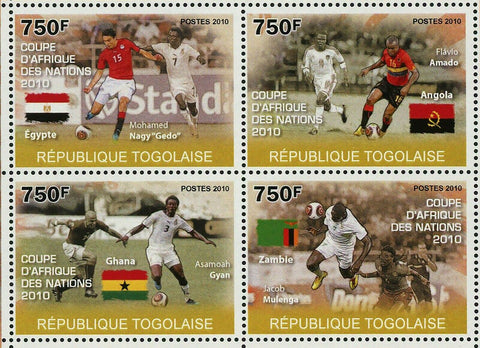 Africa Football Cup of Nations Egypt Angola Ghana Zambia S/S MNH #3679-3682