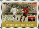 Africa Football Cup of Nations Egypt Angola Ghana Zambia S/S MNH #3679-3682