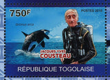 Jacques-Yves Cousteau Stamp Marine Fauna Orcinus Orca S/S MNH #3524-3527