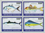 Fish Stamp Caranx Hippos Coryphaena Hippurus Marine Fauna S/S MNH #3414-3417