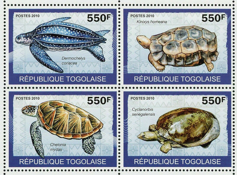 Turtles Stamp Dermochelys Coriacea Cyclanorbis Senegalensis S/S MNH #3424-3427