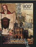 Christian Civilization Stamp Cathedral de Reims Cathedral de Brasilia S/S MNH