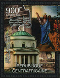 Christian Civilization Stamp Cathedral de Reims Cathedral de Brasilia S/S MNH