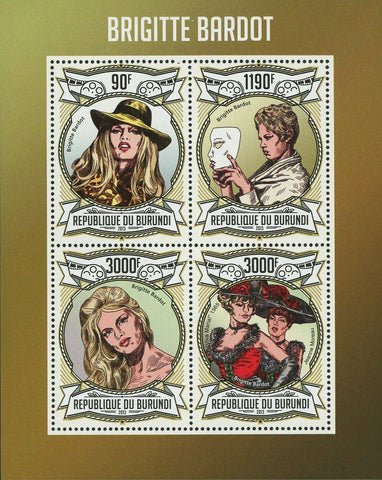 Brigitte Bardot Stamp French Actress Viva Maria Jeanne Moreau S/S MNH #3008-3011