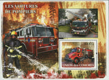 Fire Engines Stamp Firefighters Quint 29 Transportation S/S MNH #1850 / Bl.432