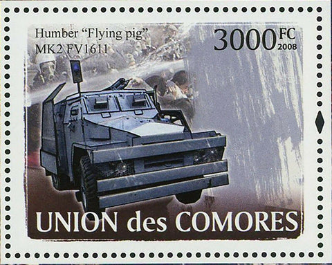 Combat Cars Stamp Transportation Humber Pig MK1 Flying Pig S/S MNH #1854 /Bl.436