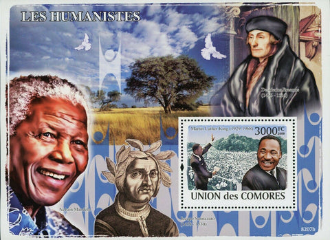 Humanists Stamp Martin Luther King Jr. Nelson Mandela S/S MNH #1980 / Bl.454