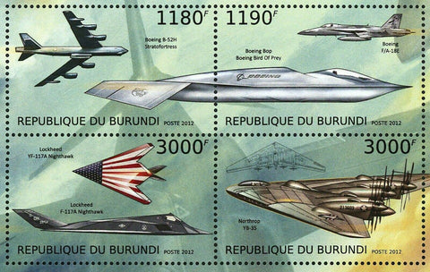 Military Aircraft Stamp Boeing B-52H Stratofortress Boeing Bop S/S MNH #2958-296