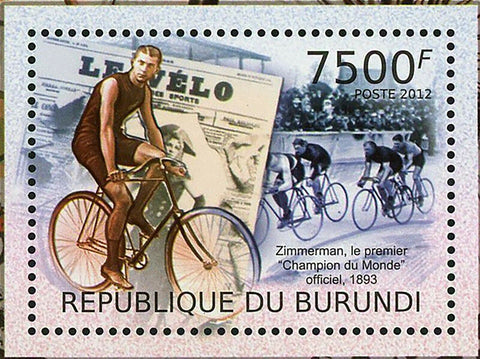 Bicycles Stamp Zimmerman Eugene Christophe Champion S/S MNH #2465 / Bl.225