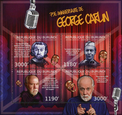 George Carlin Stamp American Comedian Famous People S/S MNH #2655-2658