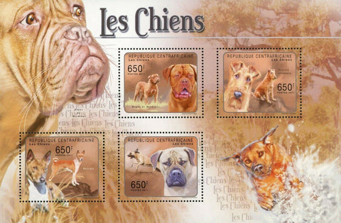 Dogs Stamp Dogue de Bordeaux Boerboel Irish Terrier S/S MNH #3078-3081