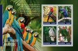 Parrots Stamp Psittacines Cacatua Galerita Ara Ambiguus S/S MNH #3265-3268