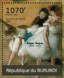 Paintings of Edgar Degas Stamp Ecole De Danse S/S MNH #2347-2350