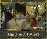 Paintings of Edgar Degas Stamp Ecole De Danse S/S MNH #2347-2350