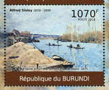 Paintings of Alfred Sisley Stamp Inondation A Port Mary S/S MNH #2323-2326