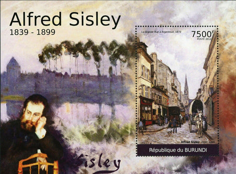 Paintings of Alfred Sisley Stamp La Grande Rue A Argenteuil S/S MNH #2377/Bl.198