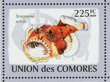 Fish Stamp Latimeria Chalumnae Scorpaena Scrofa Lophius Americanus S/S MNH #2107