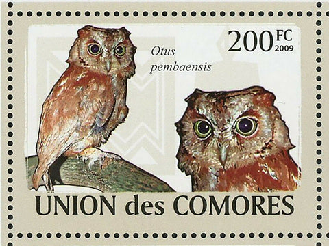 Owls Stamp Otus Pembaensis Tyto Alba Strix Woodfordii S/S MNH #2191-2196