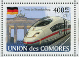 Trains Germany Stamp ICE Brandenburg Gate Wilhelm Church S/S MNH #1869-1874