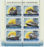 Cruise Ships Stamp Titanic  Golden Princess Mauretania Queen Mary S/S MNH #1916