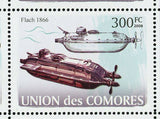 Submarines Stamp Nautilus 1800 Brandtaucher 1850 Pioneer 1861 S/S MNH #1910-1915