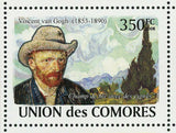 Vincent Van Gogh Stamp Les Oliviers Starry Night La vigne Rouge S/S MNH #2030