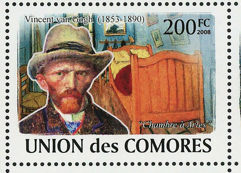 Vincent Van Gogh Stamp Les Oliviers Starry Night La vigne Rouge S/S MNH #2030