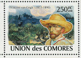 Vincent Van Gogh Stamp Les Oliviers Starry Night La vigne Rouge S/S MNH #2030