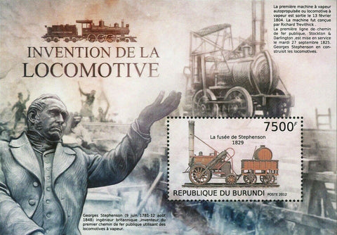 Invention Of The Locomotive Stamp Georges Stephenson Steam S/S MNH #2942 /Bl.312