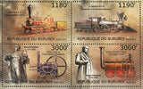 Invention Locomotive Stamp Richard Trevithick George Stephenson S/S MNH #2938