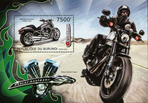 Harley Davidson Stamp Motorcycles 2008 VRSCA V-Rod 1340cc Engine S/S MNH #2932