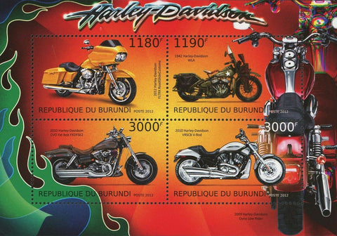 Harley Davidson Stamp CVO Fat Bob FXDFSE2 WLA Motorcycle S/S MNH #2928-2931