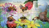 Bees Stamp Apis Mellifera Scutellata Flowers Nature S/S MNH #2995-2999