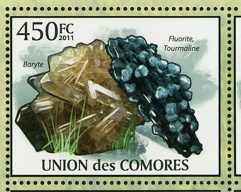 Minerals Stamp Fluorite Calcite Vivianite Rhodochrosite S/S MNH #2938-2943