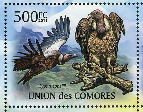 Vultures Stamp Bird Gyps Africanus Torgos Tracheliotus S/S MNH #3028-3032