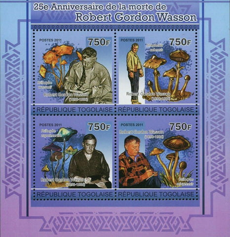 Robert Gordon Wasson Stamp Mushrooms Psilocybe Wassonii S/S MNH #3964-3967