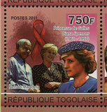 Princess Diana Stamp Nelson Mandela Red Cross Pope John Paul S/S MNH #3939-3942