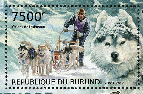 Sled Dogs Stamp Huskies Trained Dog Breeds Souvenir Sheet MNH #2887 / Bl.301