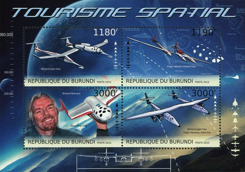 Space Tourism Stamp White Knight One Virgin Branson Virgin Galactic S/S MNH #297