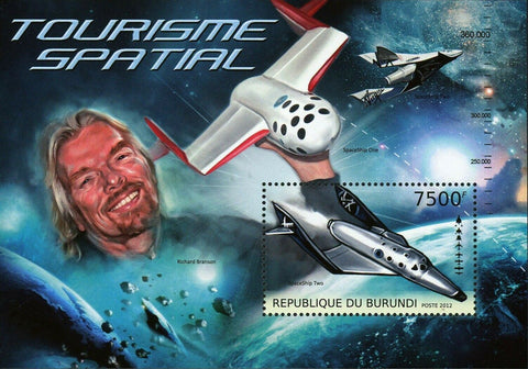 Space Tourism Stamp Spaceshiptwo Space Ship One Richard Branson S/S MNH #2977