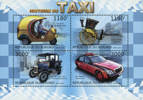 History Taxi Stamp London Taxi Coco La Havana Maybach S/S MNH #2897/Bl. 303